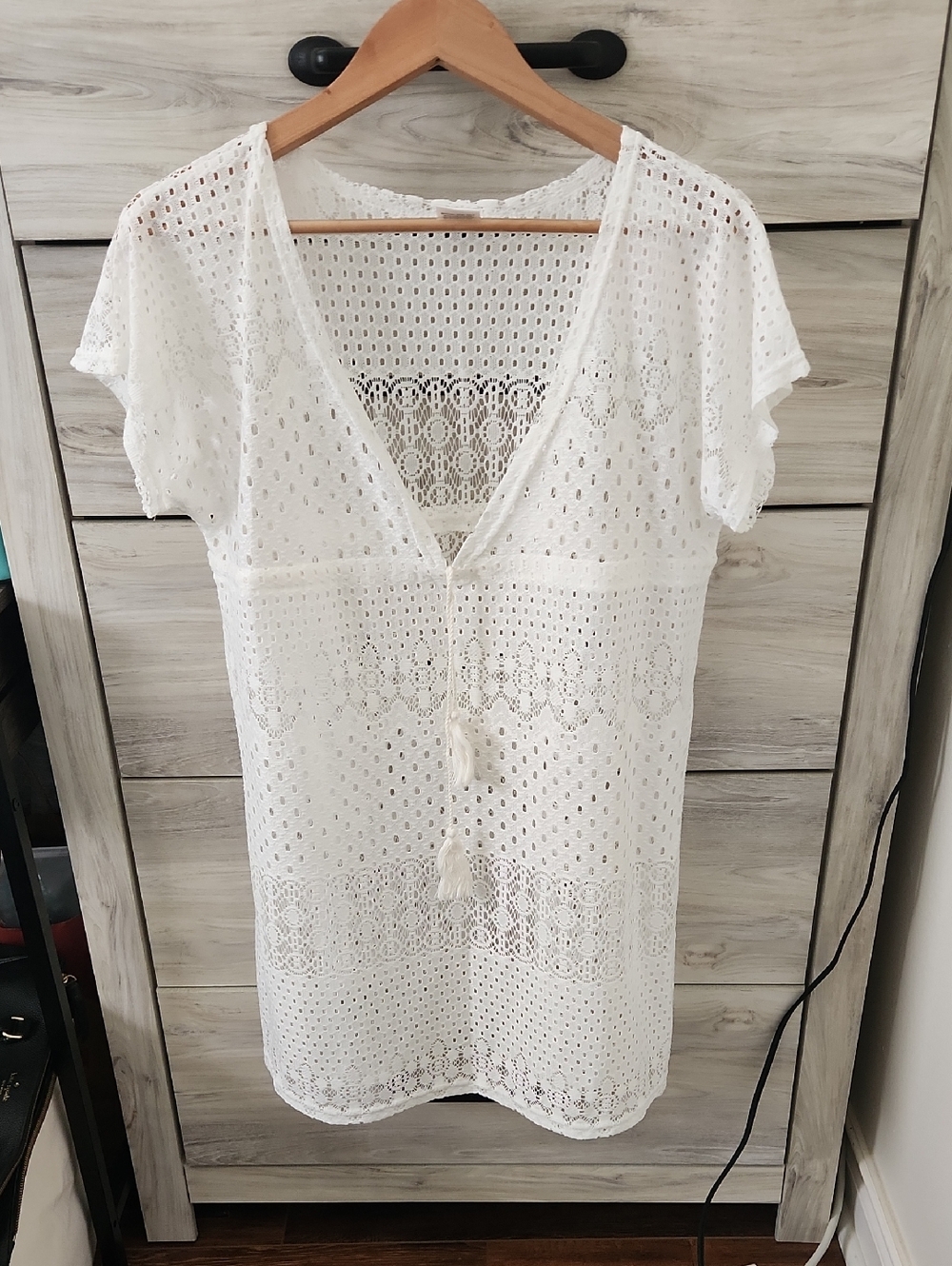 Waves To Coast White Swim Cover Size S